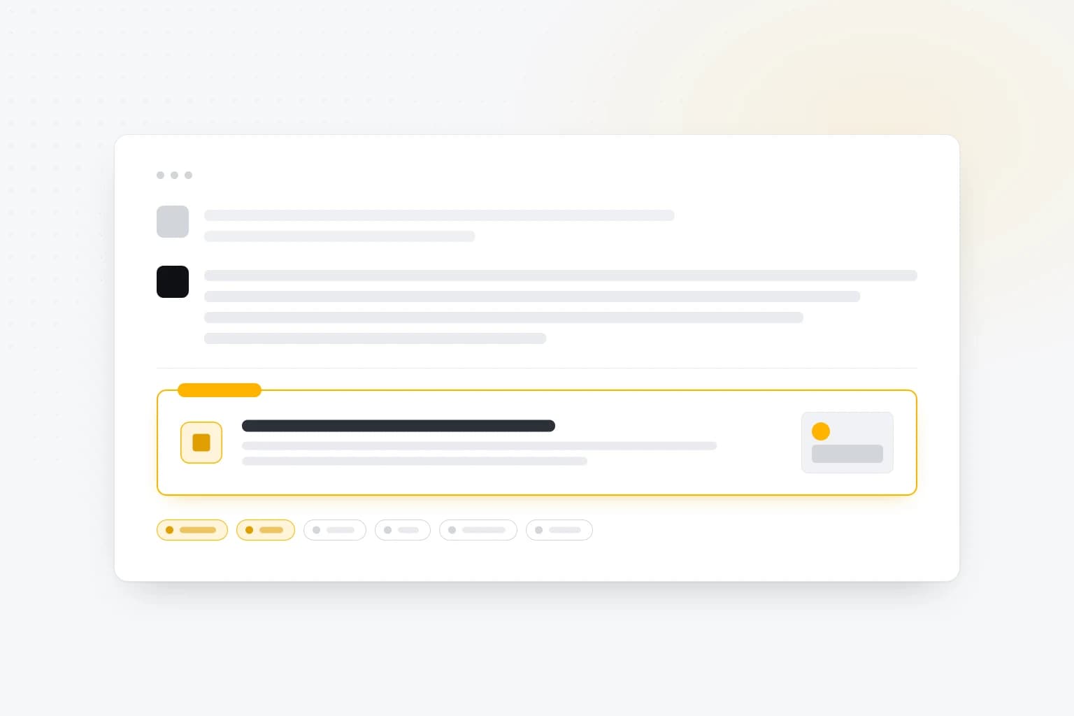 Diagram of a chat answer with a clearly separated sponsored card below it and the plans that see ads.